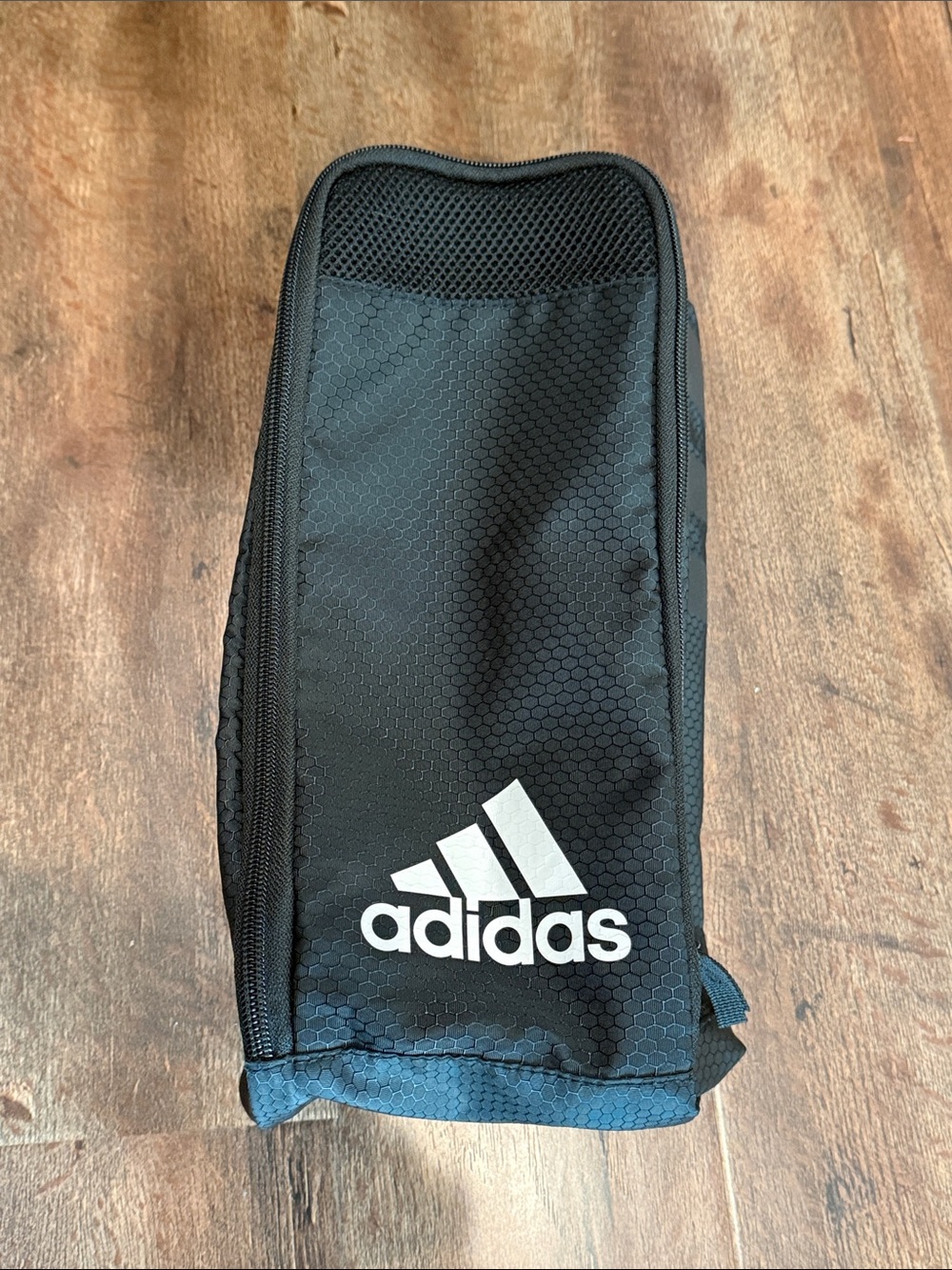 Adidas Black and White Vented Zip-Up Stadium Team Cleat Bag / Accessory Pouch